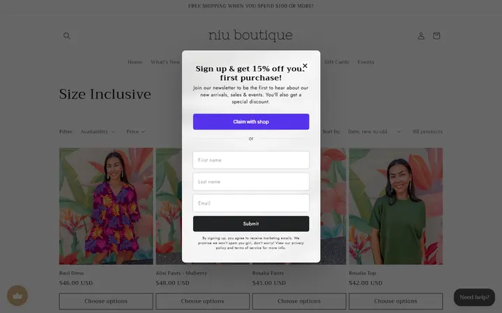 /collections/size-inclusive — Niu Boutique