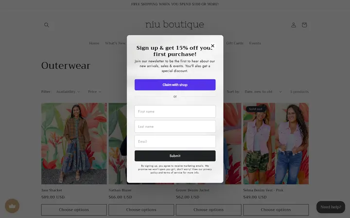 /collections/outerwear — Niu Boutique