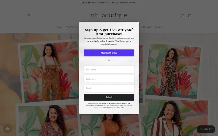 Homepage — Niu Boutique