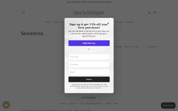 /collections/seamless — Niu Boutique