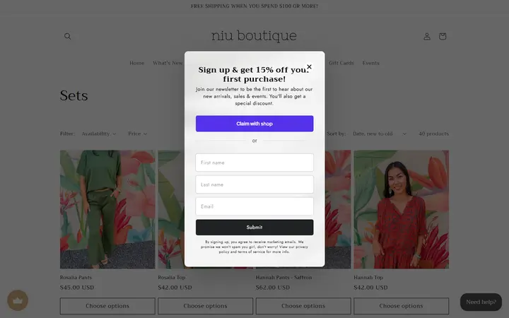 /collections/sets — Niu Boutique