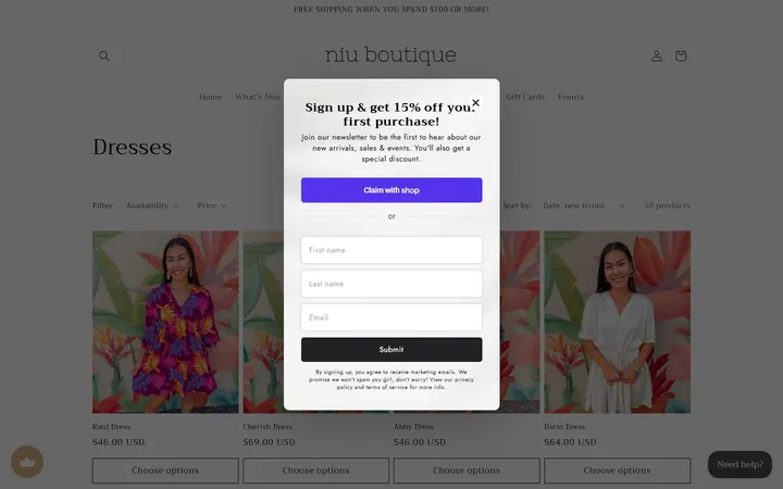 /collections/dresses — Niu Boutique