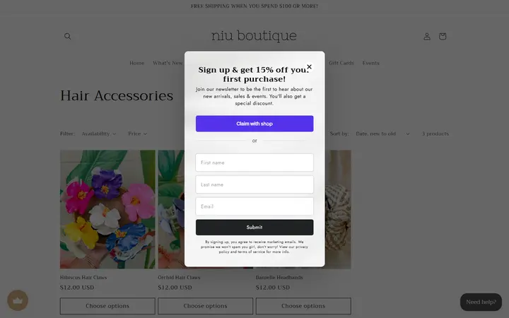 /collections/hair-accessories — Niu Boutique
