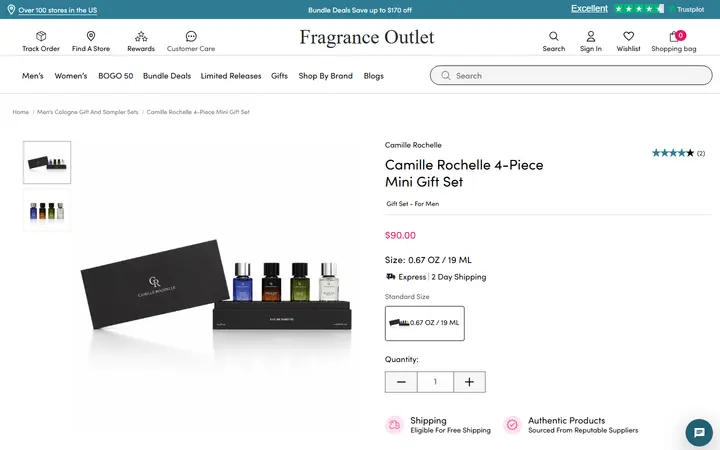/collections/mens-cologne-gift-sets/products/camille-rochelle-4-piece-mini-gift-set — Fragrance Outlet