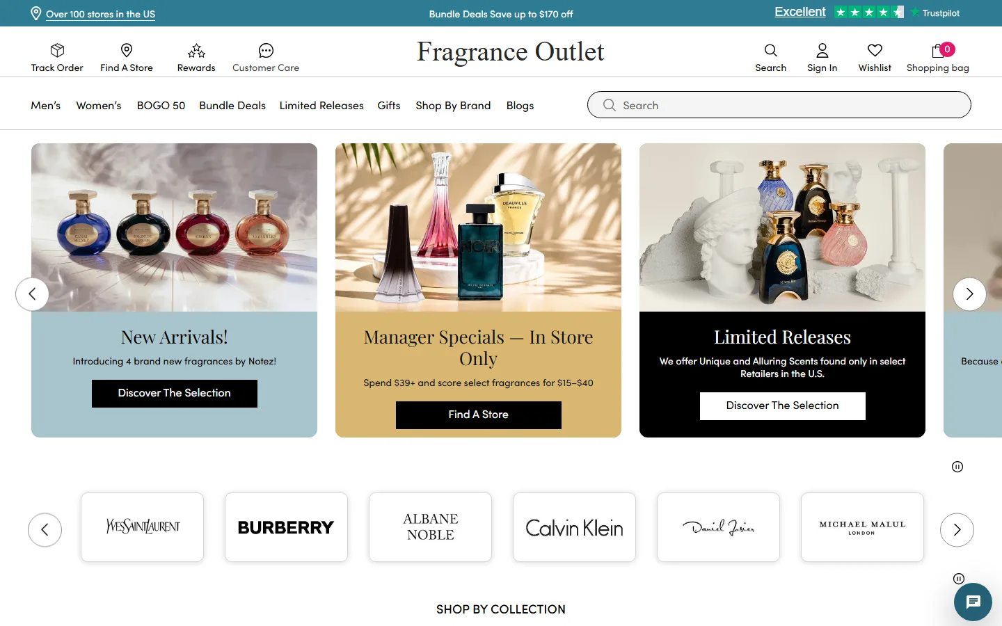 Captured website of Fragrance Outlet