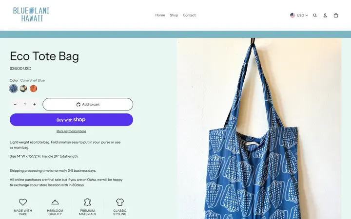 /products/eco-tote-bag — Blue Lani Hawaii