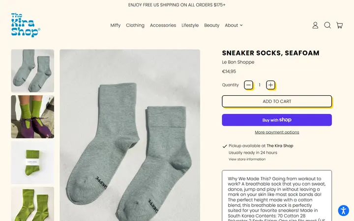 /collections/soft-accessories/products/le-bon-shoppe-sneaker-socks-wholesale-seafoam — Aloha Kira