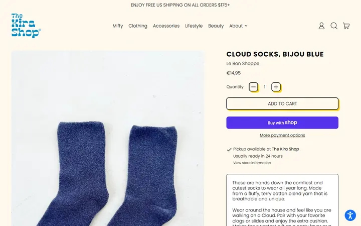/collections/soft-accessories/products/le-bon-shoppe-cloud-socks-bijou-blue — Aloha Kira