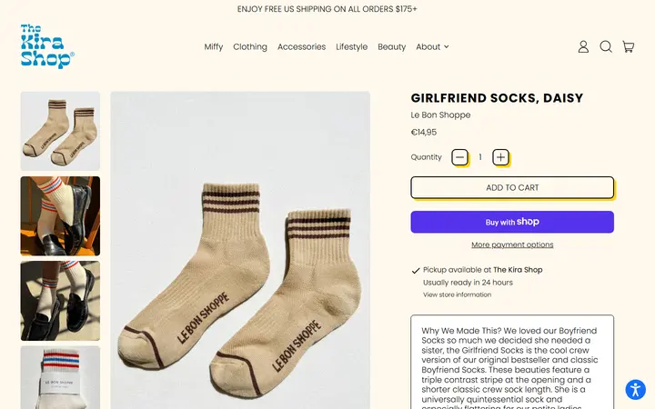 /collections/soft-accessories/products/le-bon-shoppe-girlfriend-socks-wholesale-daisy — Aloha Kira