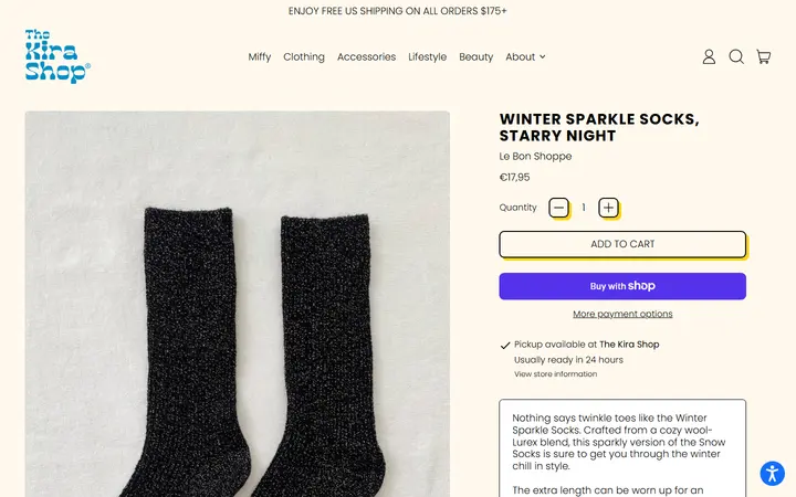 /collections/soft-accessories/products/le-bon-shoppe-winter-sparkle-socks-starry-night — Aloha Kira