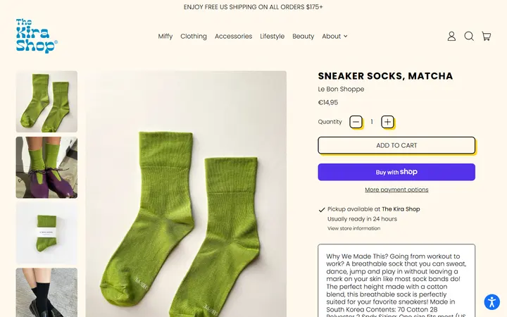 /collections/soft-accessories/products/le-bon-shoppe-sneaker-socks-wholesale-matcha — Aloha Kira