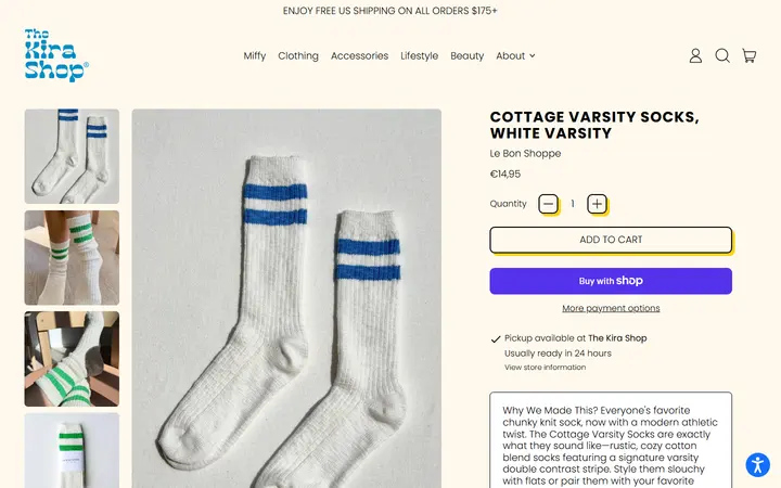 /collections/soft-accessories/products/le-bon-shoppe-cottage-varsity-socks-wholesale-white-varsity — Aloha Kira