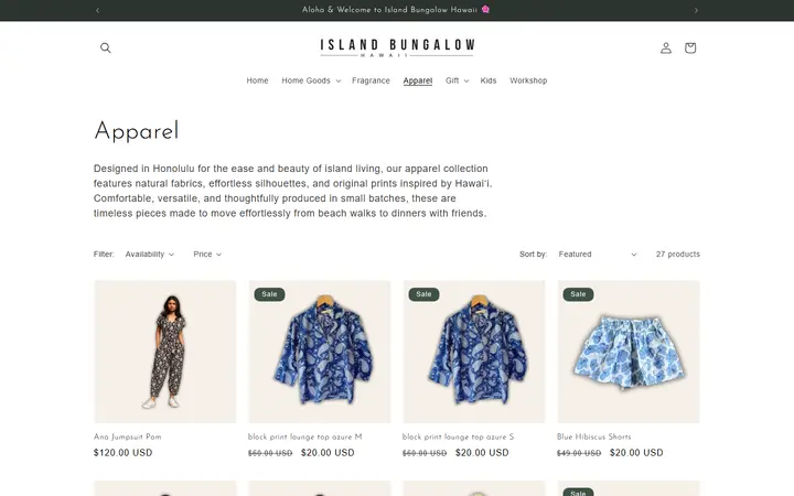 /collections/apparel — Island Bungalow Kailua