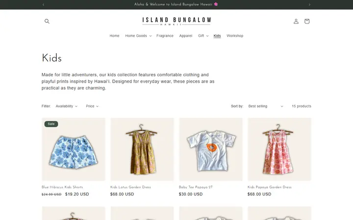 /collections/kids — Island Bungalow Kailua
