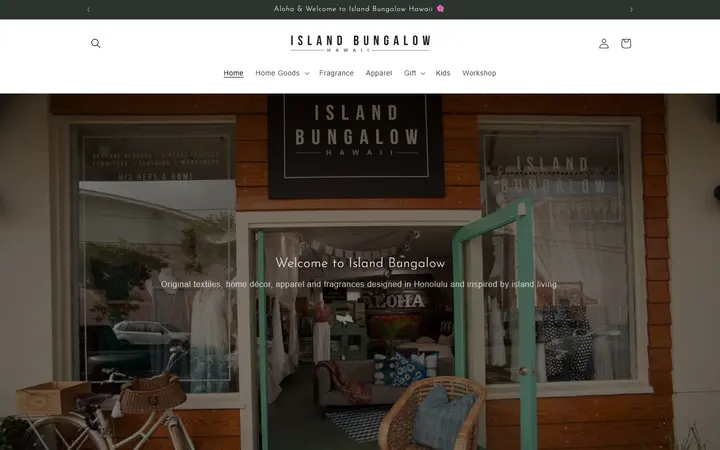 Website of Island Bungalow Kailua