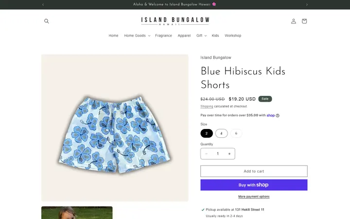 /products/blue-hibiscus-kids-shorts-2 — Island Bungalow Kailua