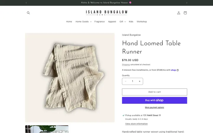 /products/hand-loomed-table-runner — Island Bungalow Kailua