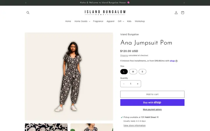 /products/ana-jumpsuit-pom — Island Bungalow Kailua