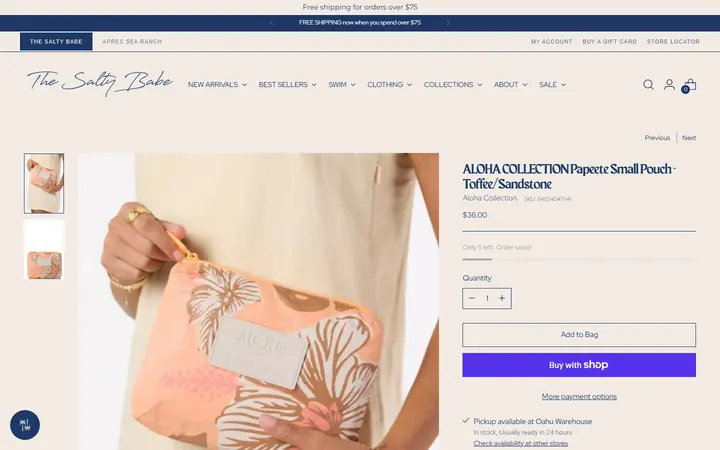 /collections/aloha-collection/products/aloha-collection-papeete-small-pouch-toffee-sandstone — The Salty Babe