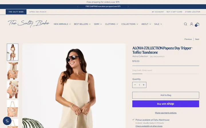/collections/accessories/products/aloha-collection-papeete-day-tripper-toffee-sandstone — The Salty Babe