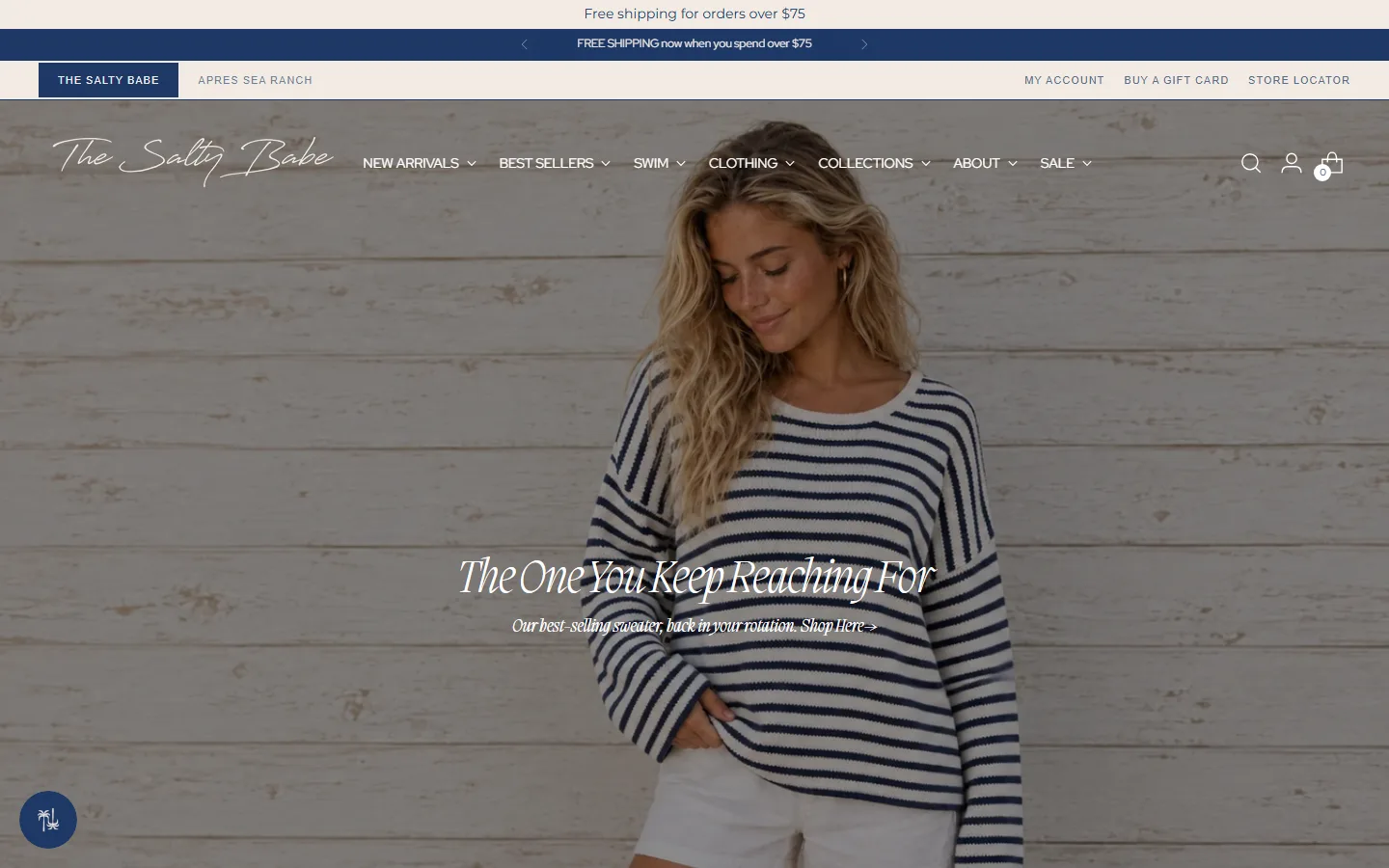 Captured website of The Salty Babe