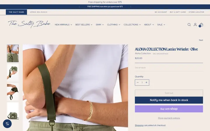 /collections/aloha-collection/products/aloha-collection-lattice-wristlet-olive — The Salty Babe