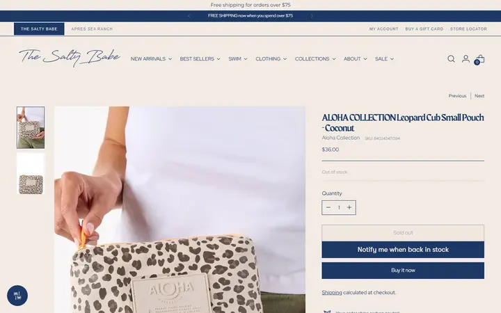 /collections/aloha-collection/products/aloha-collection-leopard-cub-small-pouch-coconut — The Salty Babe