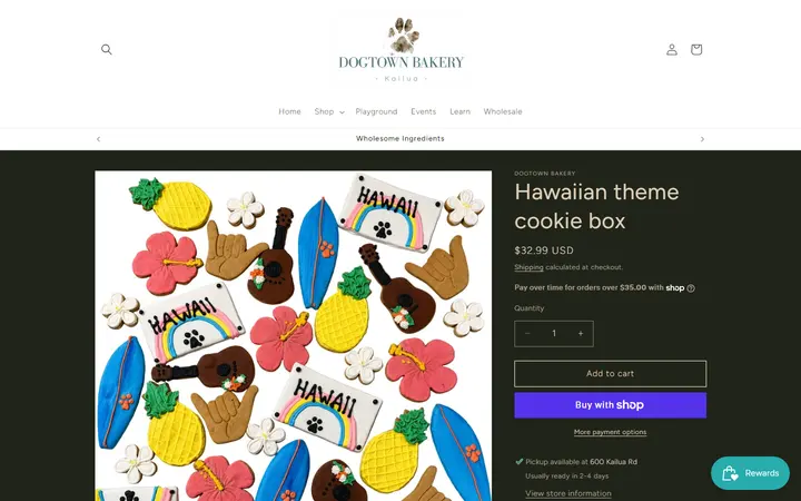 /products/hawaiian-theme-cookie-box — Dogtown Bakery