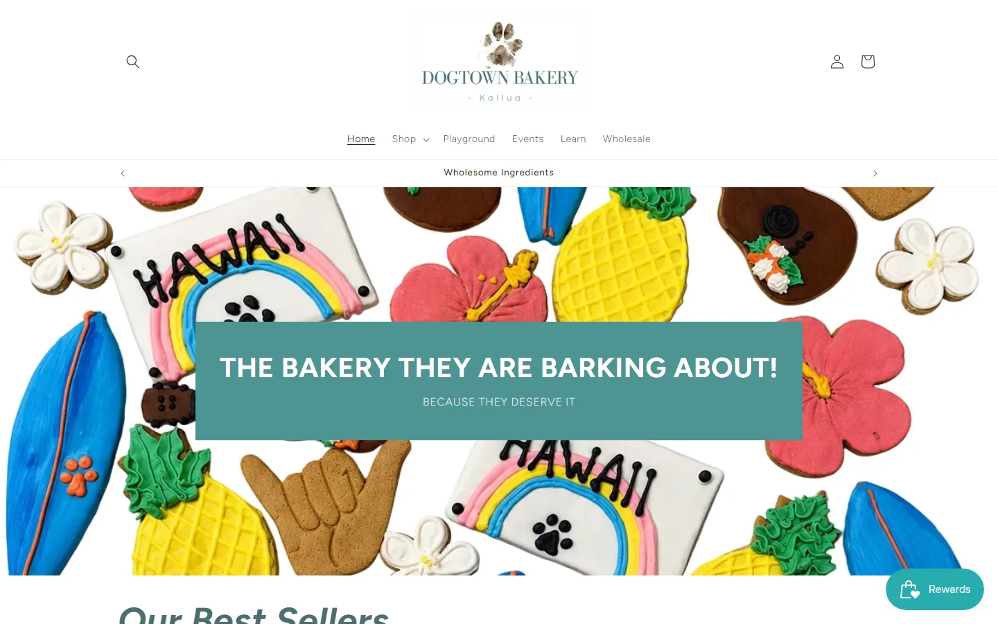 Captured website of Dogtown Bakery