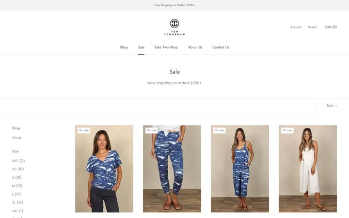 /collections/sale — Ten Tomorrow