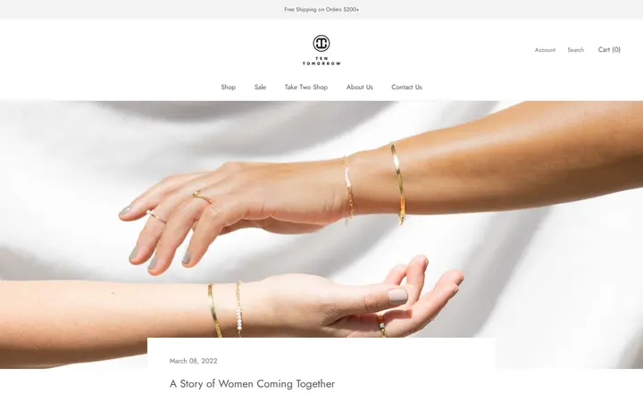 /blogs/news/a-story-of-women-coming-together — Ten Tomorrow