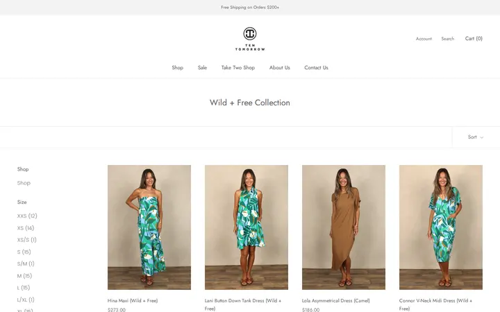 /collections/wild-free-collection — Ten Tomorrow