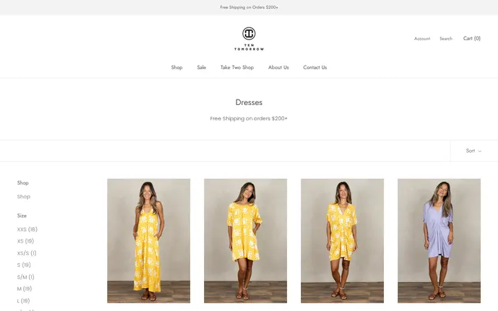 /collections/dresses — Ten Tomorrow