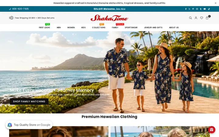 Website of Shaka Time Hawaii