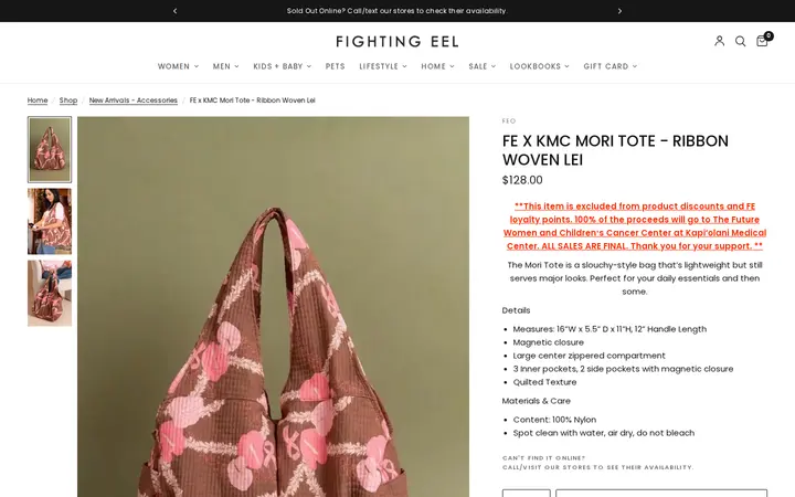 /collections/new-arrivals-accessories/products/fe-x-kmc-mori-tote-ribbon-woven-lei — Fighting Eel - Downtown