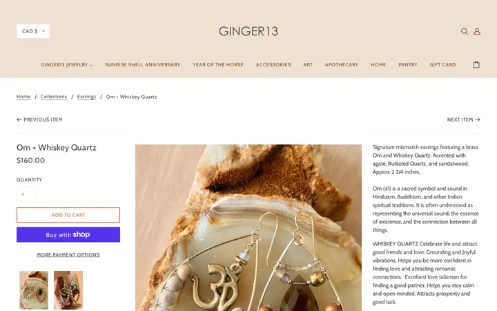 /collections/gifts/products/om-whiskey-quartz — Ginger13