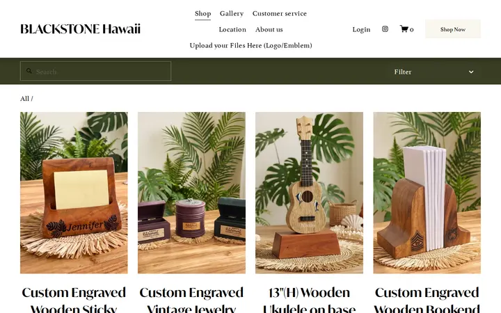 /shop/new-arrivals — Blackstone Hawaii (Engraving Shop)