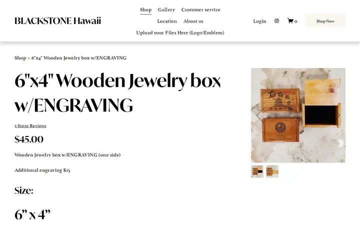/shop/p/jewelry-box-wnpgg-s48dr — Blackstone Hawaii (Engraving Shop)