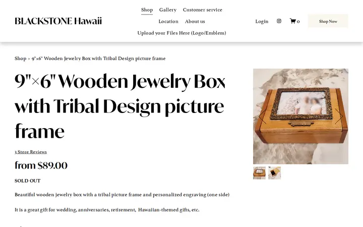 /shop/p/jewelry-box-wnpgg-t57bs-75bk2 — Blackstone Hawaii (Engraving Shop)