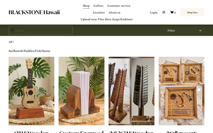 /shop/arrangement — Blackstone Hawaii (Engraving Shop)