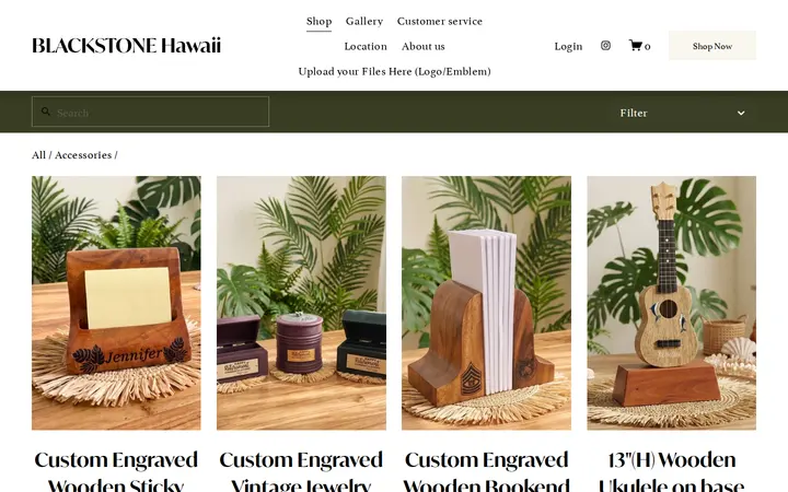 /shop/accessories/bouquet — Blackstone Hawaii (Engraving Shop)