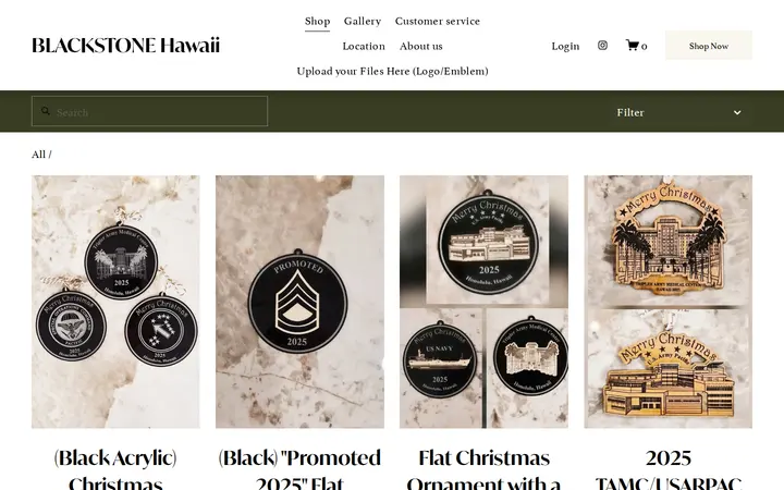 /shop/holiday-decoration — Blackstone Hawaii (Engraving Shop)