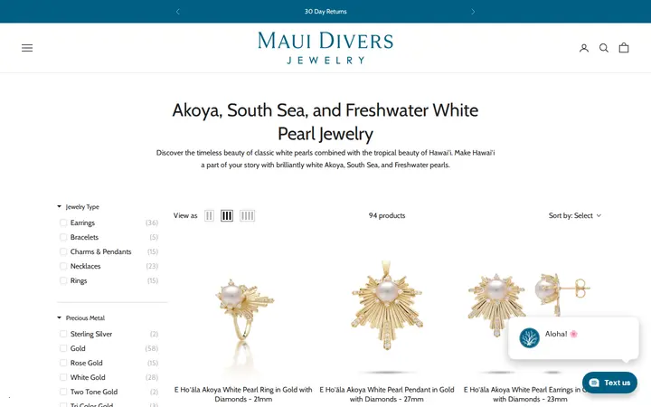 /collections/white-pearl-jewelry-maui-divers — Maui Divers Jewelry - Daniel K. Inouye Airport