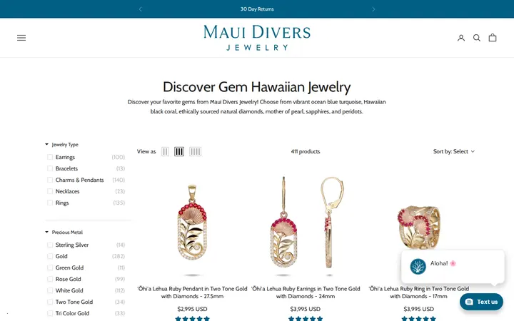 /collections/gemstones-hawaiian-jewelry — Maui Divers Jewelry - Daniel K. Inouye Airport
