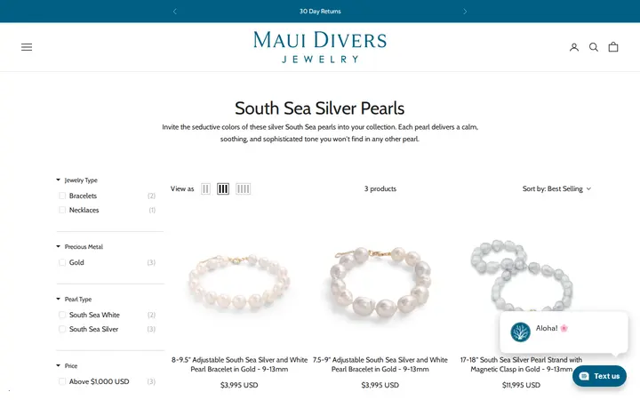 /collections/south-sea-silver-pearls-maui-divers-jewelry — Maui Divers Jewelry - Daniel K. Inouye Airport