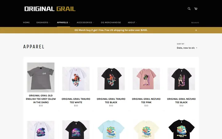 /collections/apparel — Original Grail