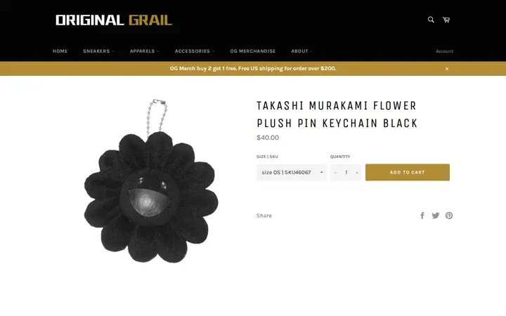 /products/takashi-murakami-flower-plush-pin-keychain-black-5-cid0-sku46067 — Original Grail