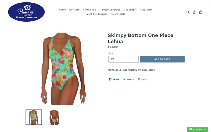 /collections/royal-collection-1/products/skimpy-bottom-one-piece-lehua — Pualani Hawaii Beachwear