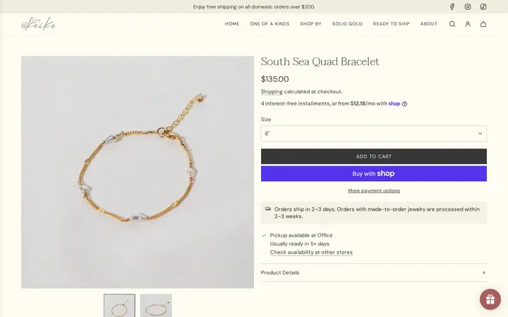/collections/new-arrivals/products/south-sea-quad-bracelet — Shop Keiko