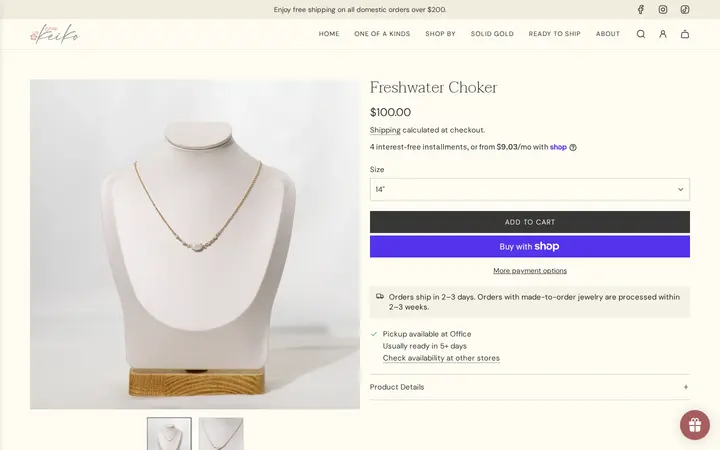 /collections/new-arrivals/products/freshwater-choker — Shop Keiko